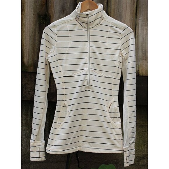 Lululemon - 6 - Star Runner 1/2-Zip Pullover in Slolom Stripe Angel Wing - LACE - Picture 1 of 13